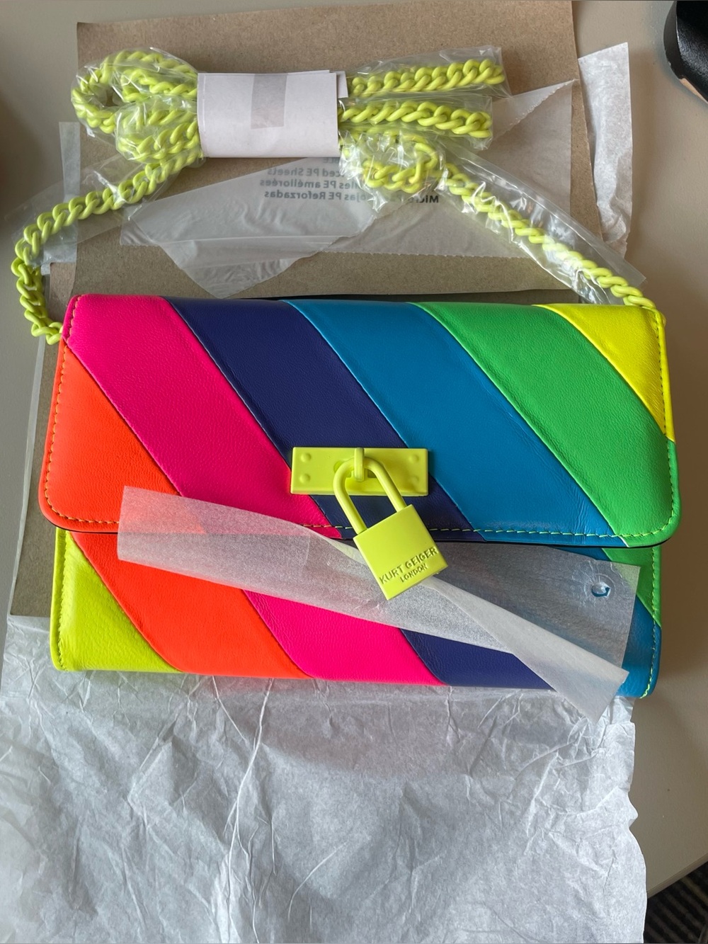 Kurt Geiger London Brixton Chain Wallet/purse/crossbody